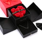 Ewige Rosenbox zum Aufklappen - Gravierte Halskette & echte Rosen