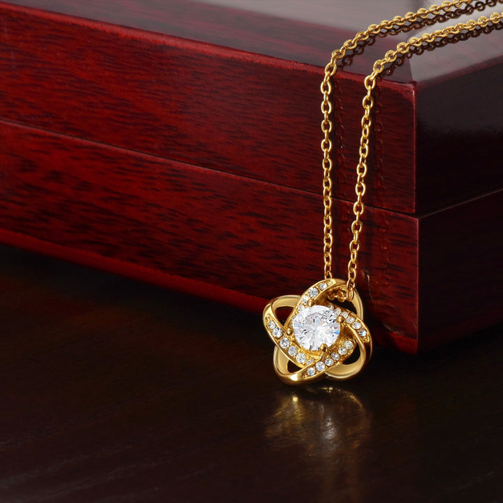 14k Weißgold Knoten Halskette - An meinen Schatz