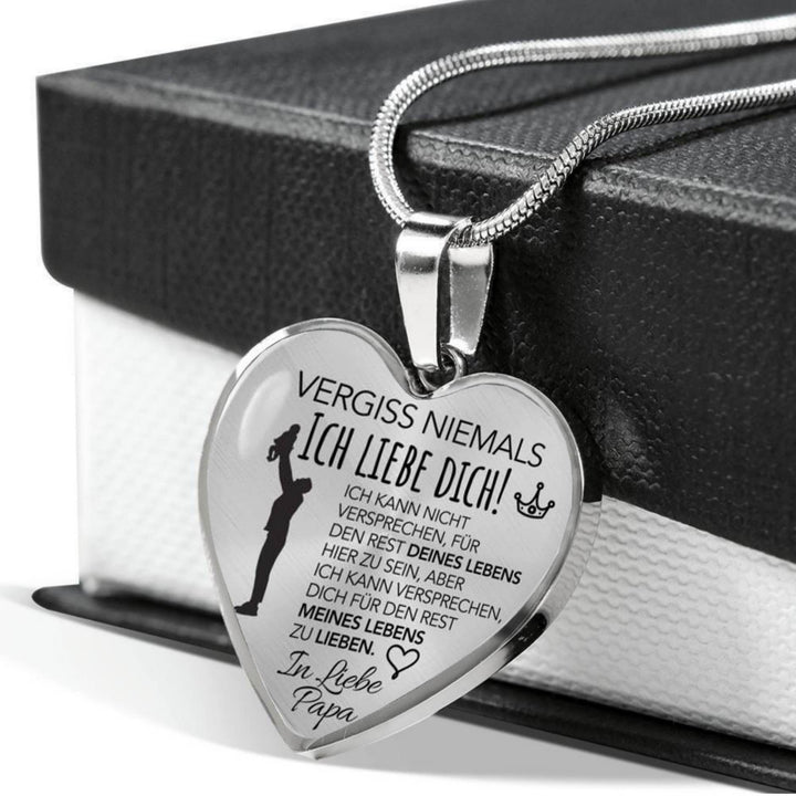 Herz-Halskette - Versprechen - In Liebe Papa