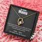 14k Weißgold Halskette + GRATIS Ohrringe - An meine Mama - Ich liebe dich für immer