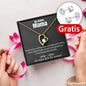 14k Weißgold Halskette + GRATIS Ohrringe - An meine Mama - Ich liebe dich für immer