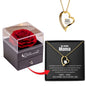 An meine Mama - Rosenbox + GRATIS Ohrringe - Weißgold Herz Halskette