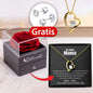 An meine Mama - Rosenbox + GRATIS Ohrringe - Weißgold Herz Halskette