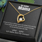 14k Weißgold Halskette + GRATIS Ohrringe - An meine Mama - Ich liebe dich für immer