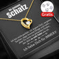 🌹 14k Weißgold Ausführung Herz Halskette + GRATIS Ohrringe - An meinen Schatz