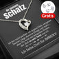 🌹 14k Weißgold Ausführung Herz Halskette + GRATIS Ohrringe - An meinen Schatz