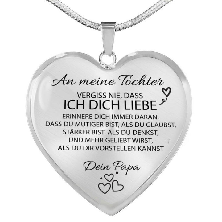 Herz-Halskette - An meine Tochter von Papa - Herzen