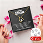 🌹 14k Weißgold Ausführung Herz Halskette + GRATIS Ohrringe - An meinen Schatz