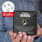 🌹 14k Weißgold Ausführung Herz Halskette + GRATIS Ohrringe - An meinen Schatz