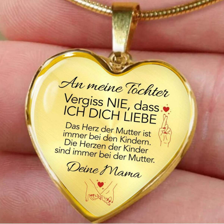 Herz-Halskette - An meine Tochter von Mama - Immer am Herzen
