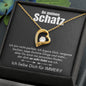 🌹 14k Weißgold Ausführung Herz Halskette + GRATIS Ohrringe - An meinen Schatz
