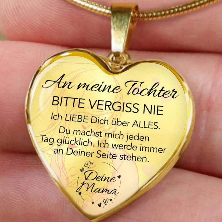 Herz-Halskette - An meine Tochter von Mama - Glück