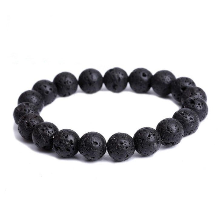 Armband für Herren mit Lavasteinperlen