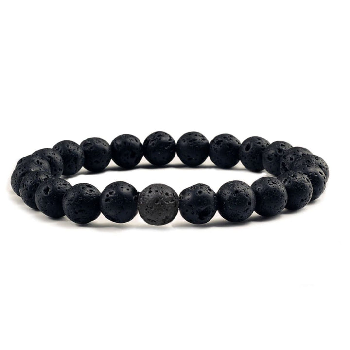Armband für Herren mit Lavasteinperlen