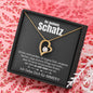 🌹 14k Weißgold Ausführung Herz Halskette + GRATIS Ohrringe - An meinen Schatz