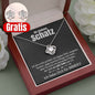 14k Weißgold Halskette Schatz + GRATIS Ohrringe