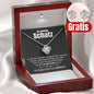 14k Weißgold Halskette Schatz + GRATIS Ohrringe