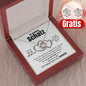 14k Weißgold Halskette Schatz - Ich liebe Dich + GRATIS Ohrringe