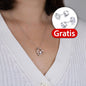 Rosenbox + GRATIS Ohrringe - Weißgold Herz Halskette - An meinen Schatz