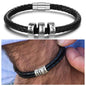 Personalisiertes Lederarmband mit Namensringen