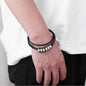Personalisiertes Lederarmband mit Namensringen