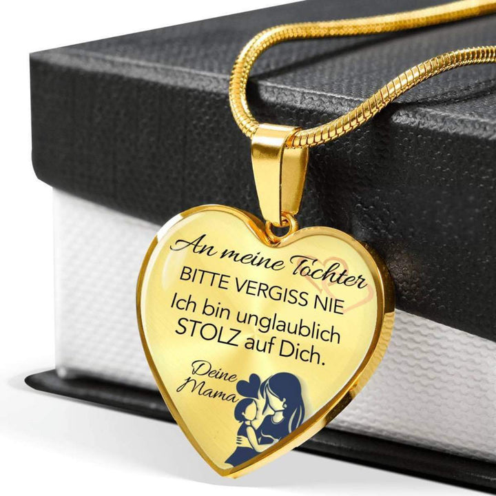 Herz-Halskette - An meine Tochter von Mama - Stolz