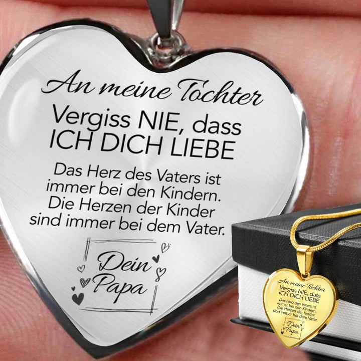 Herz-Halskette - An meine Tochter von Papa - Herzen