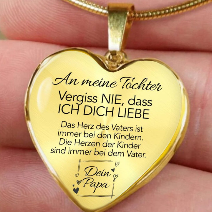 Herz-Halskette - An meine Tochter von Papa - Herzen