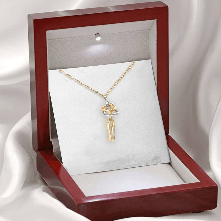 S925 Sterling Silber - Umarmungs-Halskette