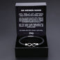 "An meinen Mann" - Personalisiertes Unendlichkeits-Armband mit Notiz