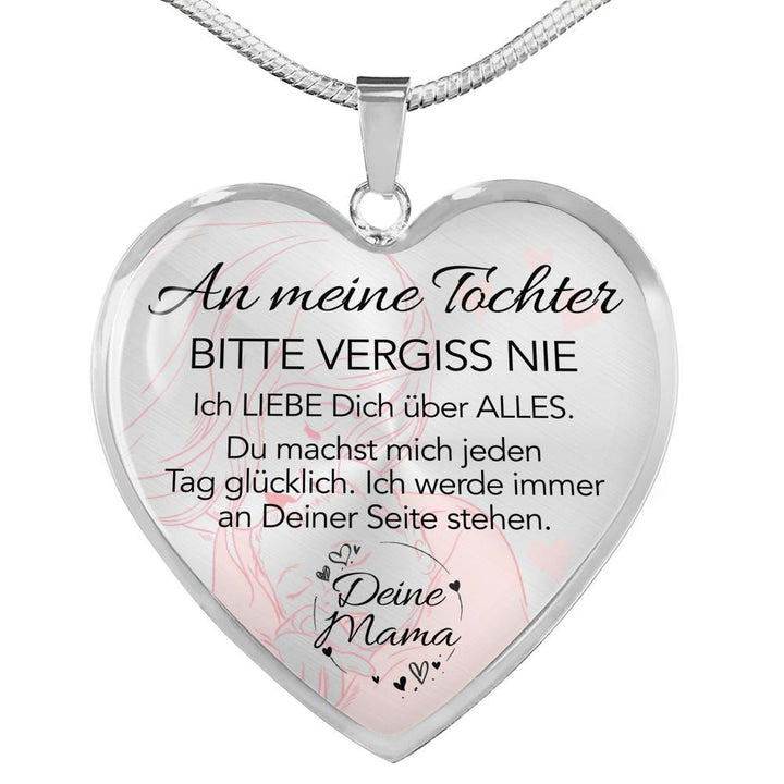 Herz-Halskette - An meine Tochter von Mama - Glück