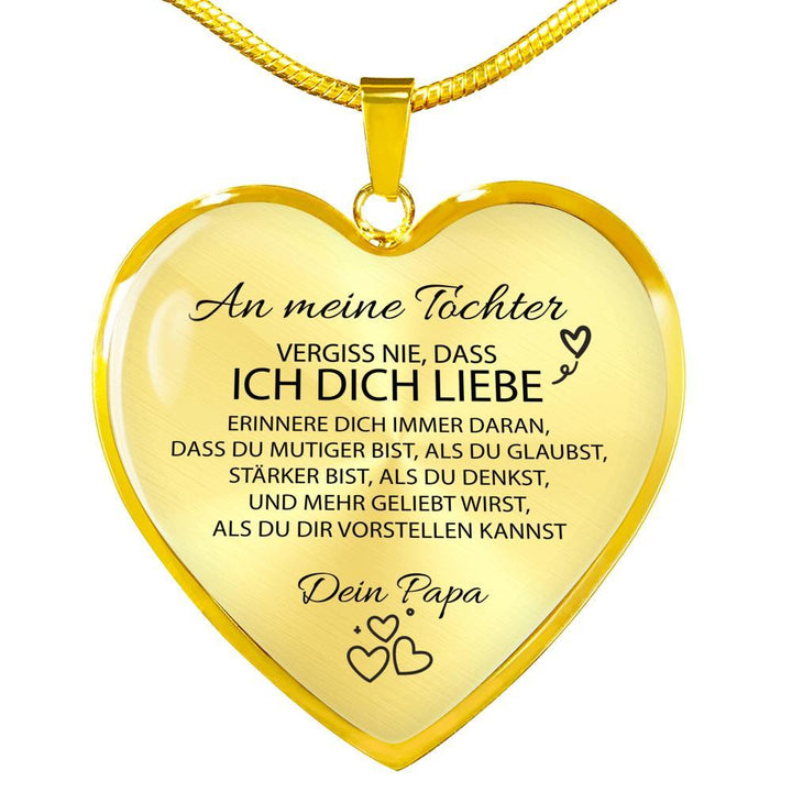 Herz-Halskette - An meine Tochter von Papa