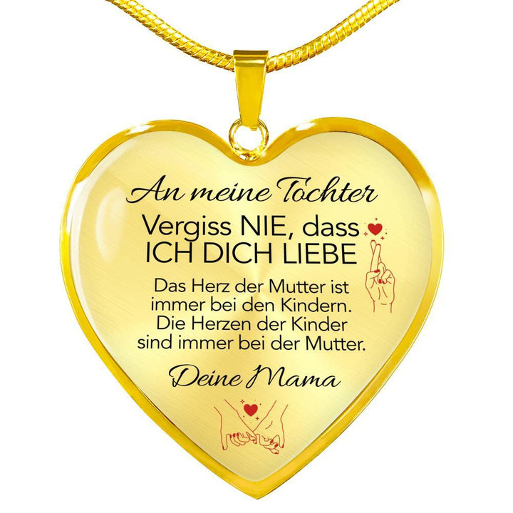 Herz-Halskette - An meine Tochter von Mama - Immer am Herzen