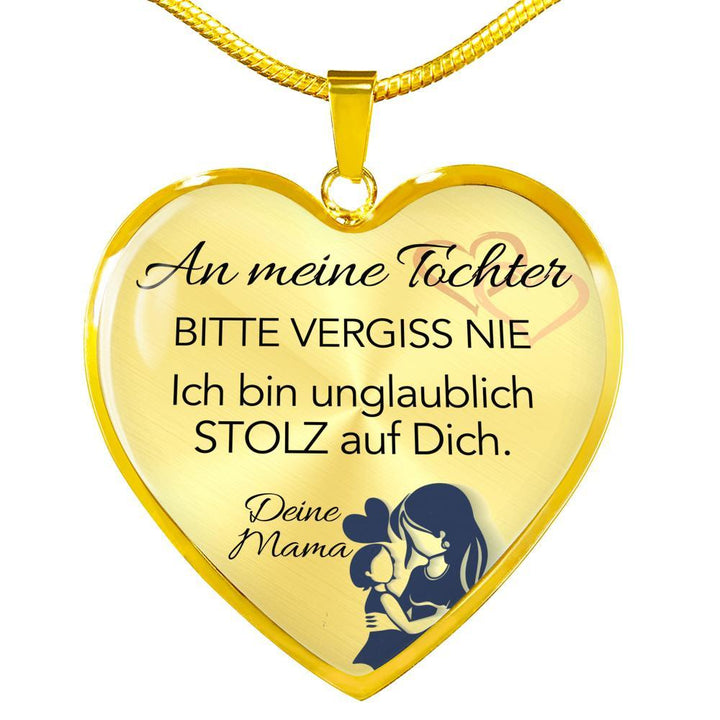 Herz-Halskette - An meine Tochter von Mama - Stolz