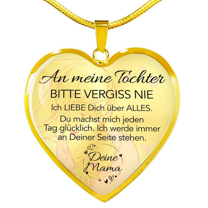 Herz-Halskette - An meine Tochter von Mama - Glück
