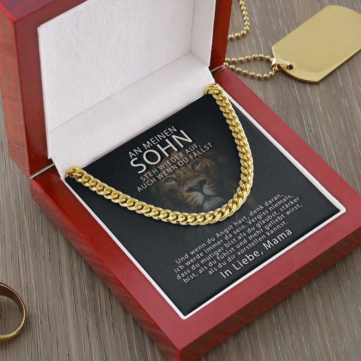 Cuban Link Kette - An meinen Sohn von Mama