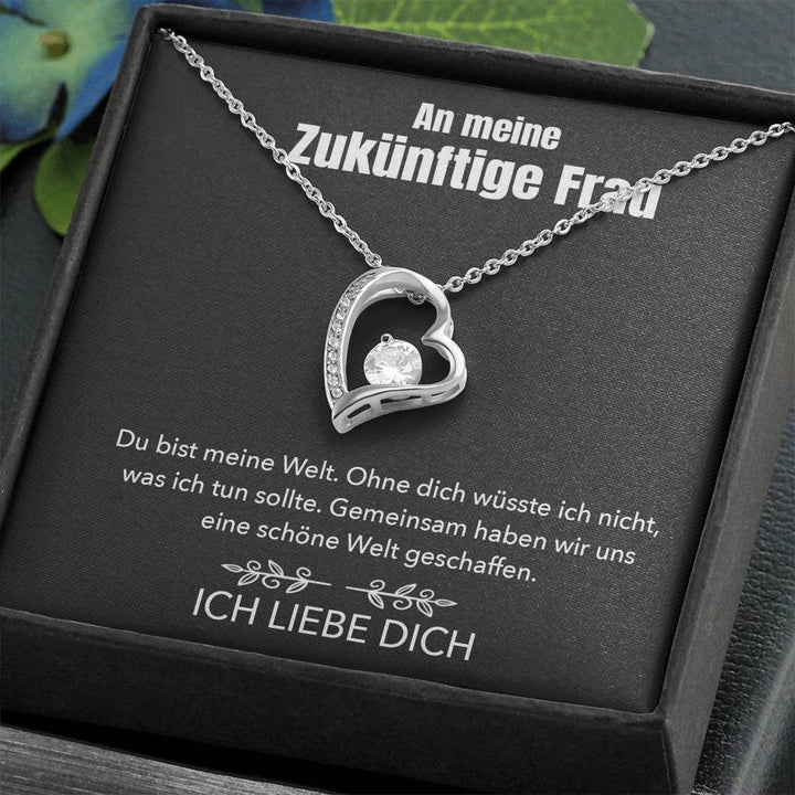 Weißgold Ausführung Halskette - An meine Zukünftige Frau - Meine Welt