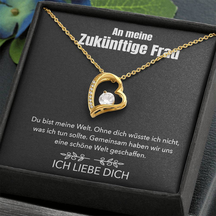 Weißgold Ausführung Halskette - An meine Zukünftige Frau - Meine Welt