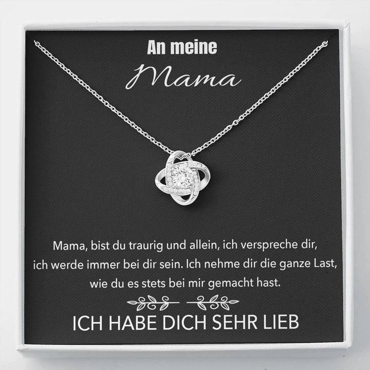 14k Weißgold Ausführung Halskette - An meine Mama mit Liebe