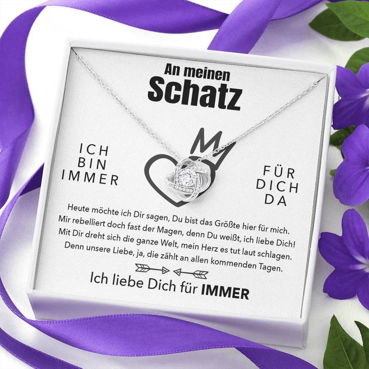 Weißgold Ausführung Halskette - An meinen Schatz - Für Immer
