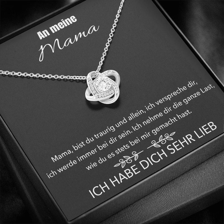 14k Weißgold Ausführung Halskette - An meine Mama mit Liebe