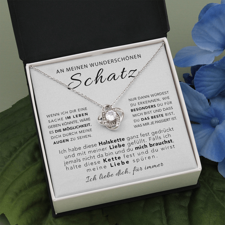 14k Weißgold Ausführung Halskette - An meinen wunderschönen Schatz
