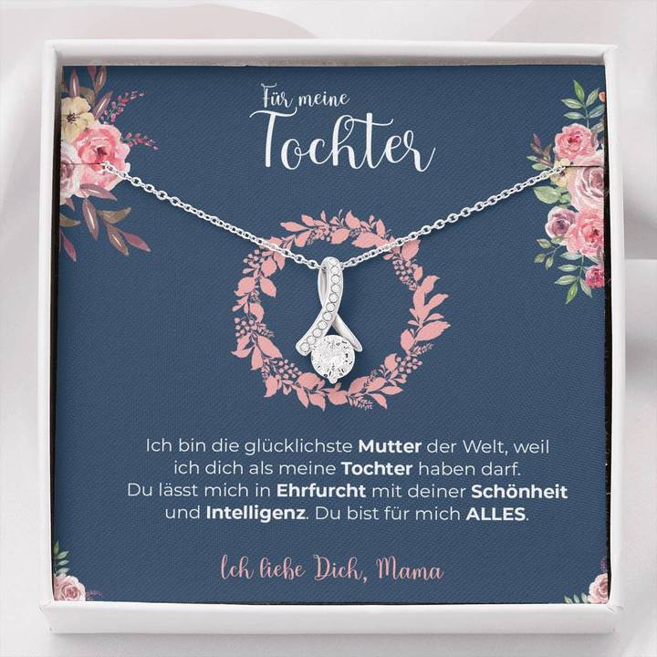 Weißgold Ausführung Kette - An meine Tochter von Mama