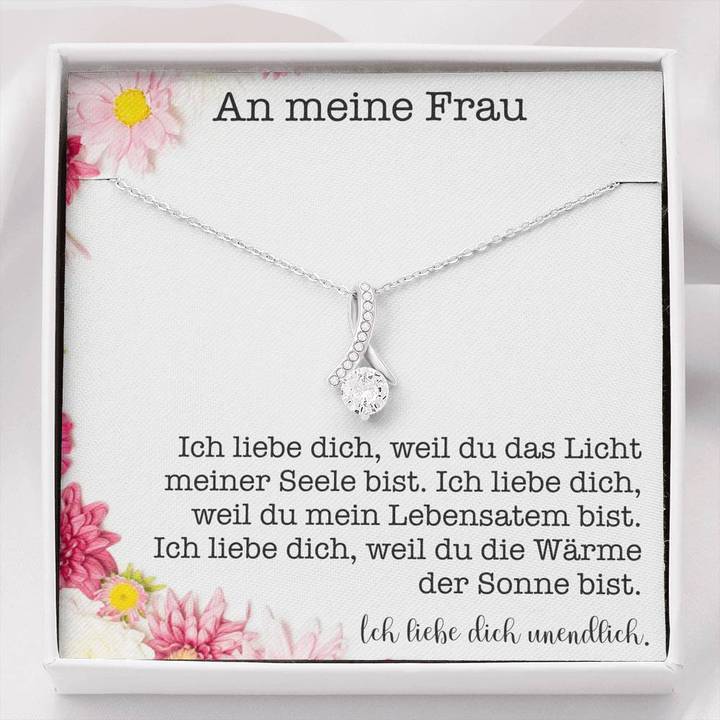 Weißgold Ausführung Halskette - An meine Frau