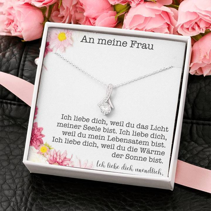 Weißgold Ausführung Halskette - An meine Frau