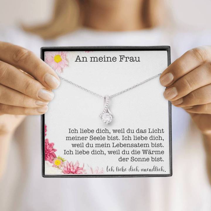 Weißgold Ausführung Halskette - An meine Frau