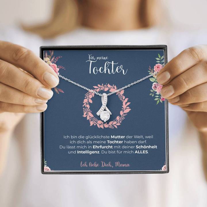 Weißgold Ausführung Kette - An meine Tochter von Mama