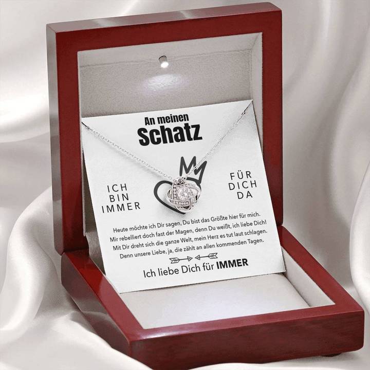 Weißgold Ausführung Halskette - An meinen Schatz - Für Immer