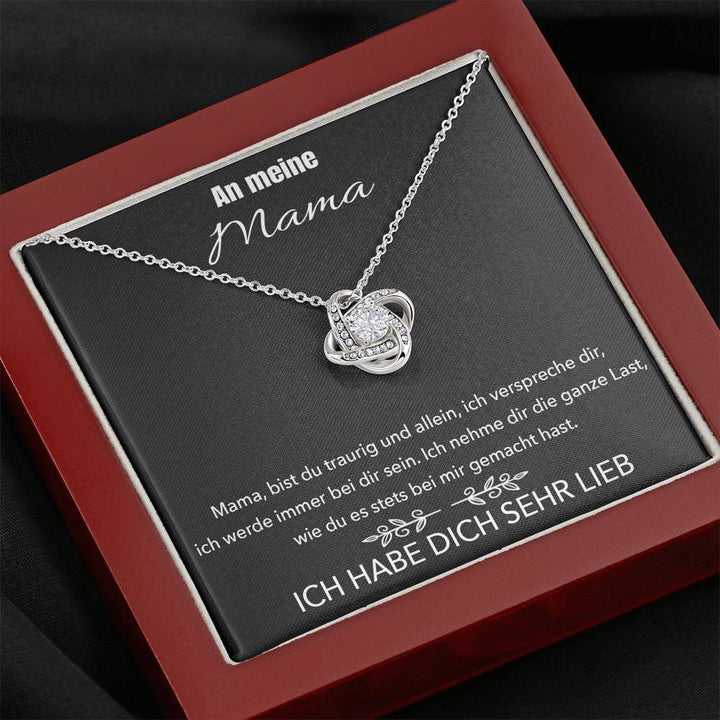 14k Weißgold Ausführung Halskette - An meine Mama mit Liebe