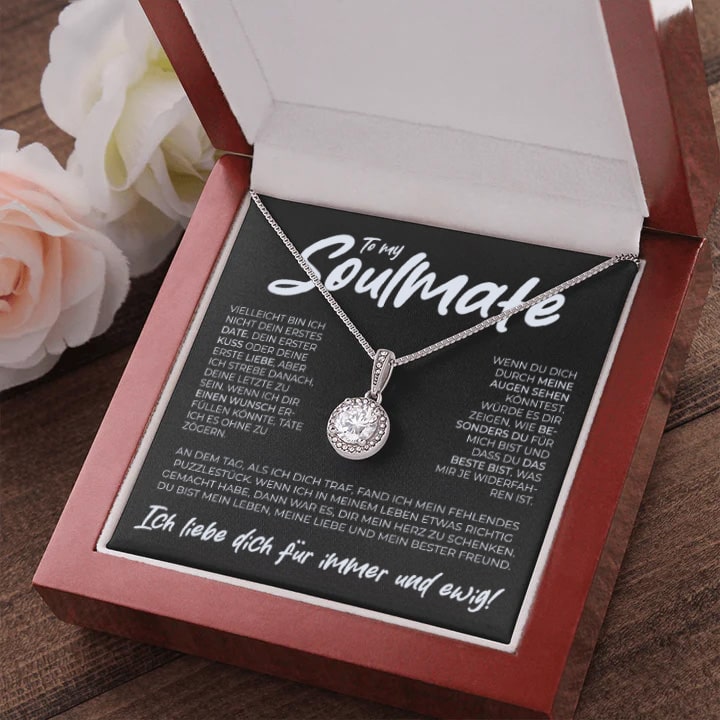 "To My Soulmate" - Funkelnder Anhänger und Geschenkbox-Set